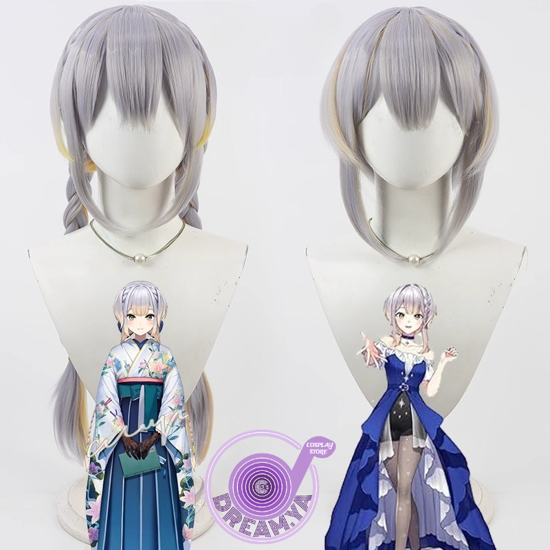 Anime Cosplay Wig Heat Resistant - Shioriha Ruri Cosplay Wig Vtuber Gray