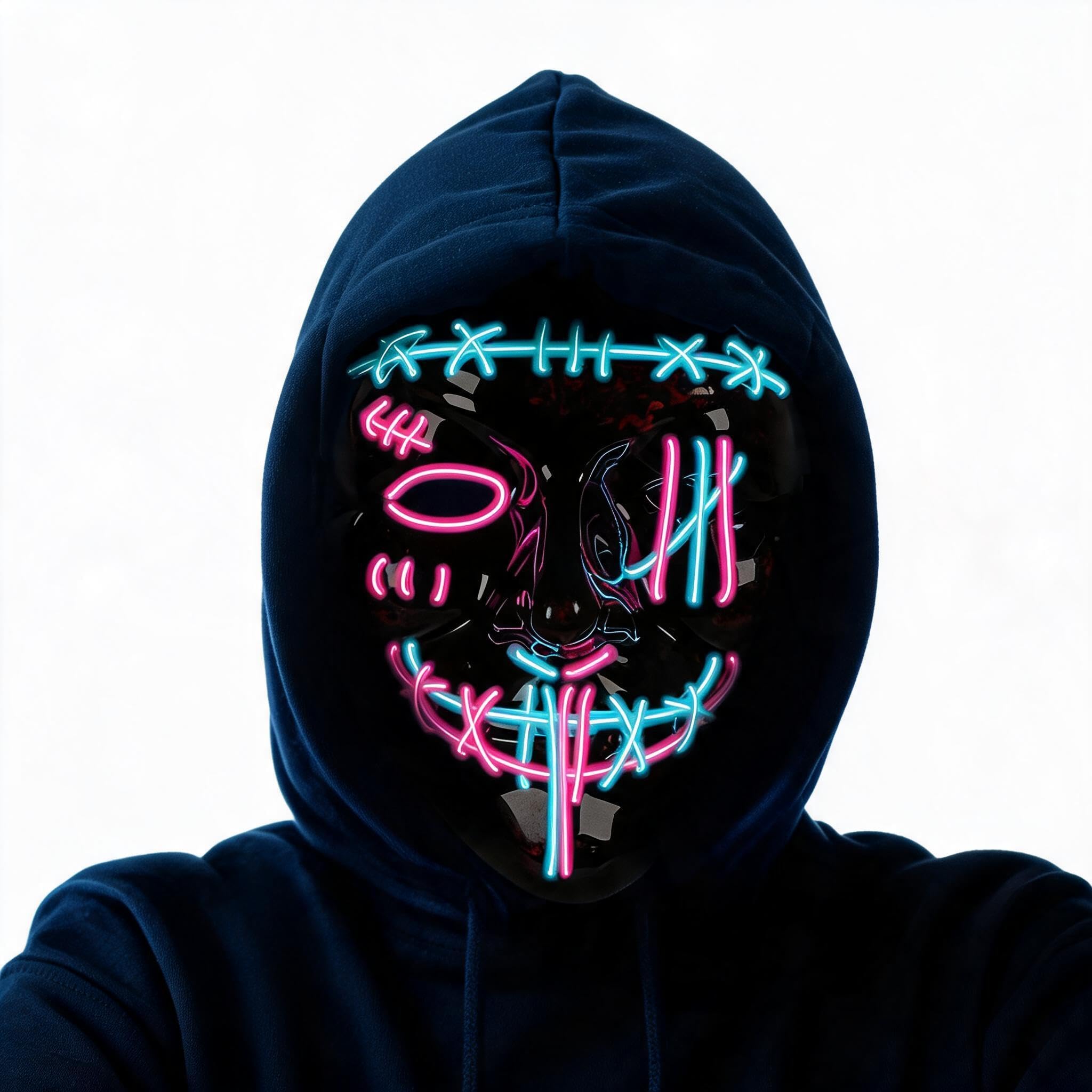 3 PACK Halloween Scary Mask LE - Led Purge Mask Halloween ulasan dan harga