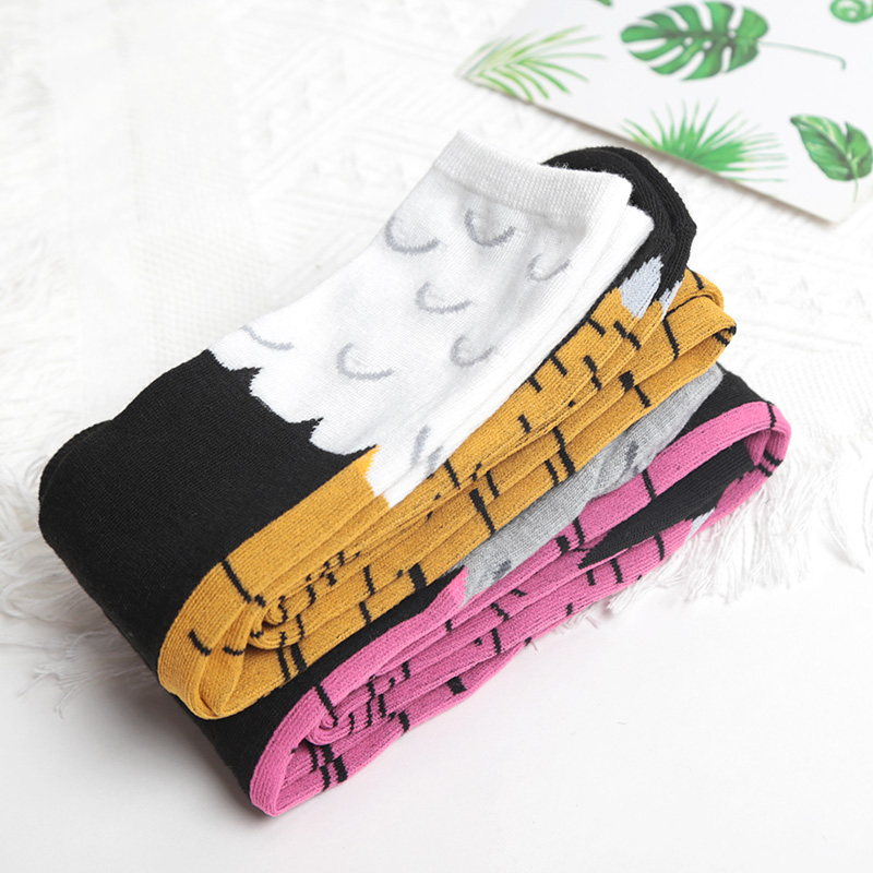 1Pairs Women Print Knee High S - Funny Chicken Leg Socks ulasan dan harga