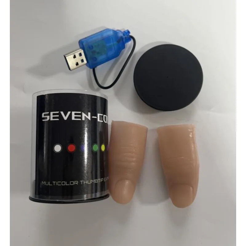 Super Light Seven Colors LED L - Thumb Tip Magic Trick Set ulasan dan harga