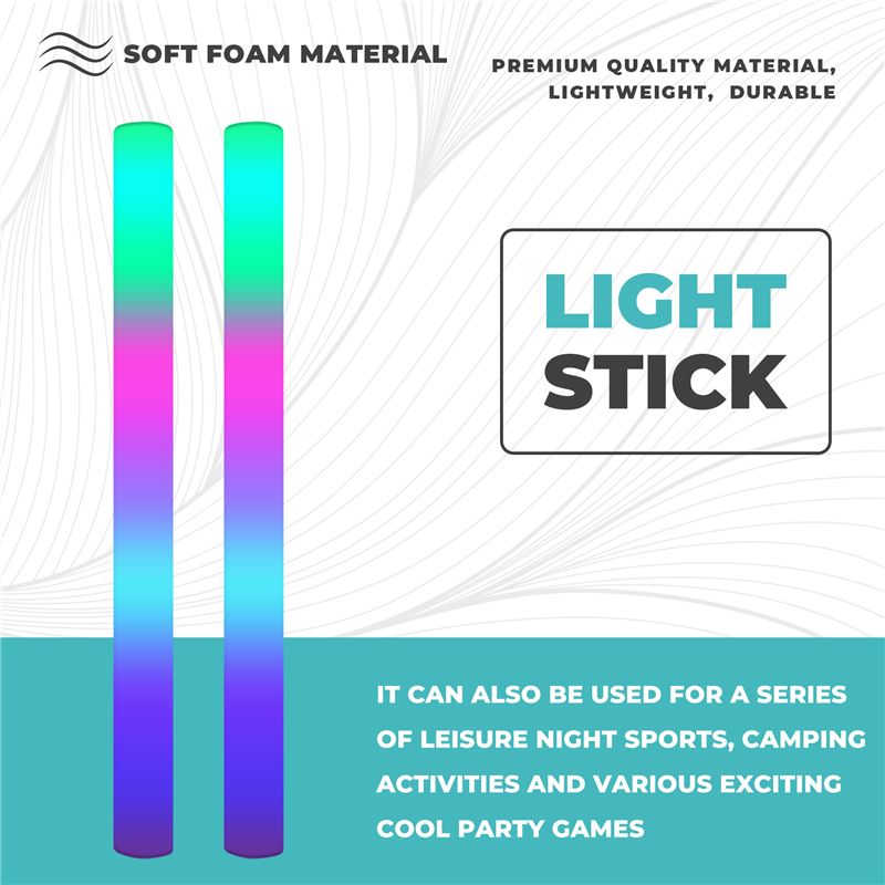 A68P-12Pcs Light Up Foam Stick - Flashing Led Foam Sticks Party ulasan dan harga