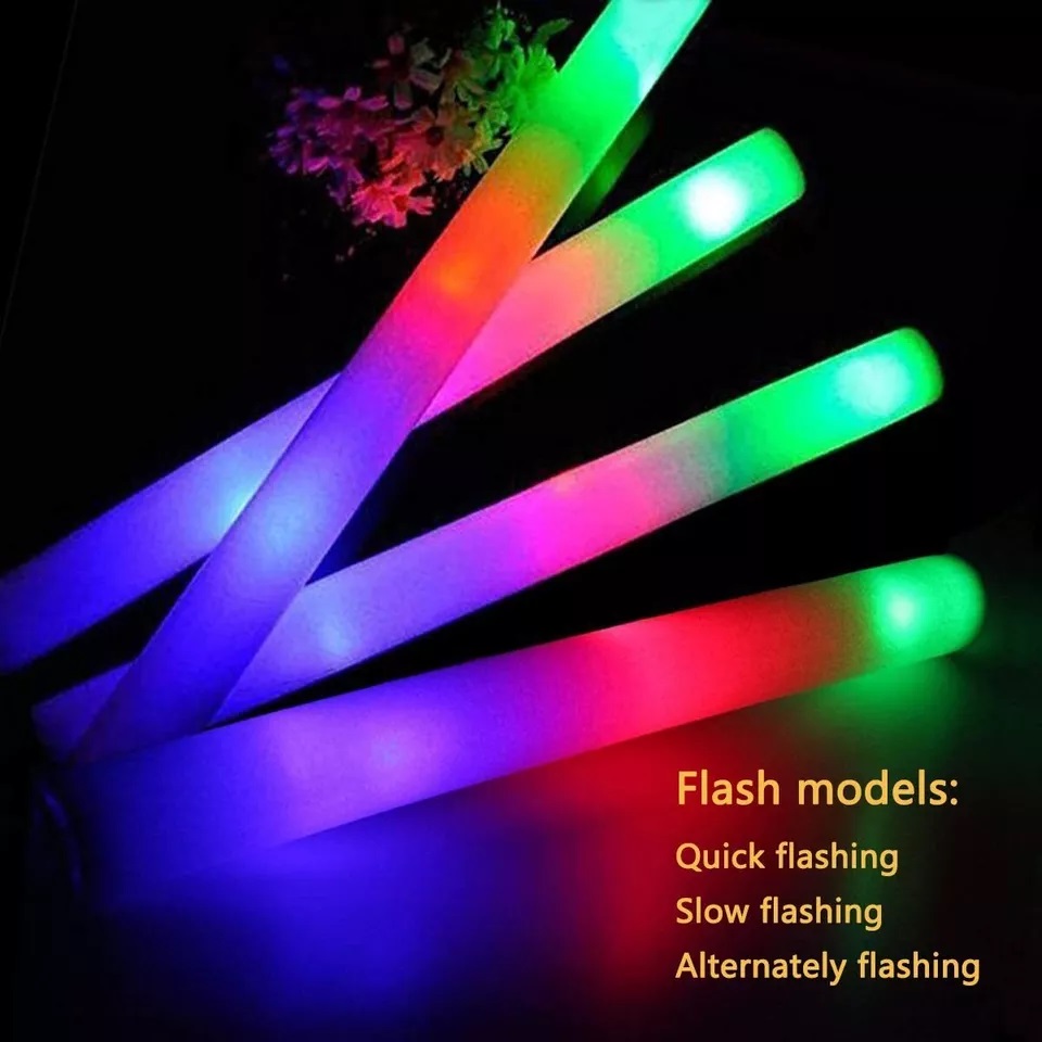 Glow Sticks Bulk 100Pack LED L - Flashing Led Foam Sticks Party ulasan dan harga