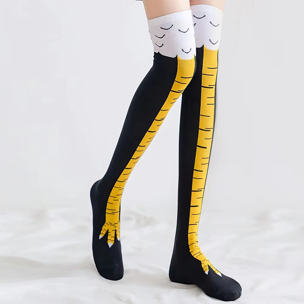Women Thigh High Stockings Chi - Funny Chicken Leg Socks ulasan dan harga