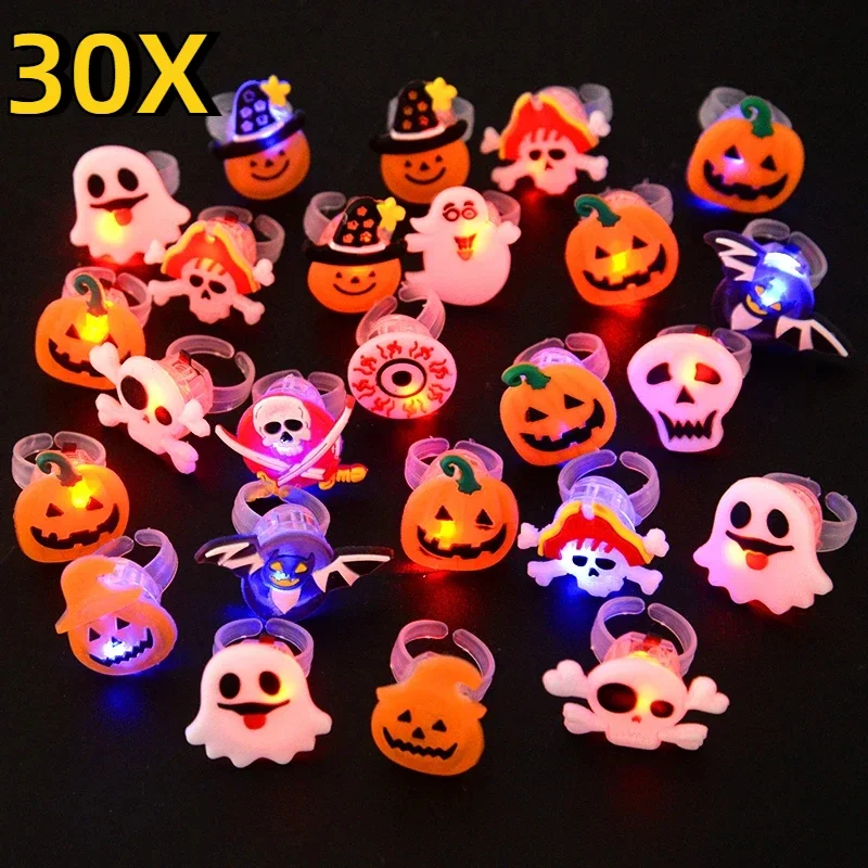 Halloween Luminous Rings Creat - Glow In The Dark Party Glasses ulasan dan harga