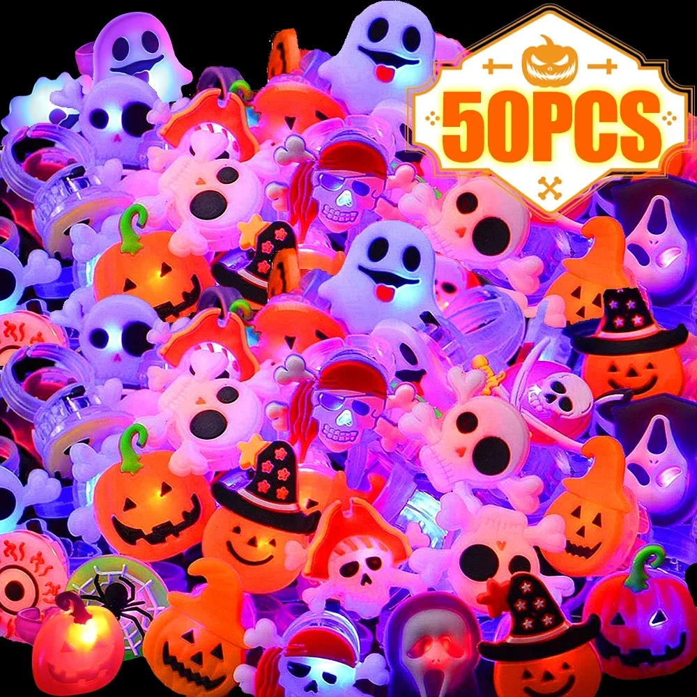 Halloween Luminous Rings Creat - Glow In The Dark Party Glasses ulasan dan harga