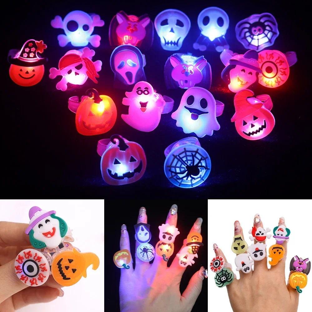 Halloween Luminous Rings Creat - Glow In The Dark Party Glasses ulasan dan harga