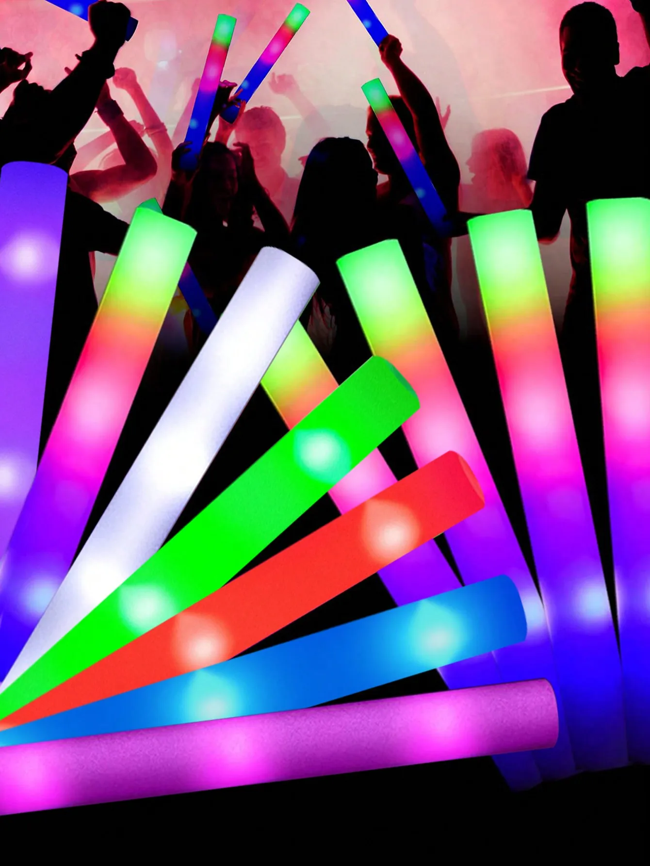 20/30pcs LED Foam Glow Sticks  - Flashing Led Foam Sticks Party ulasan dan harga