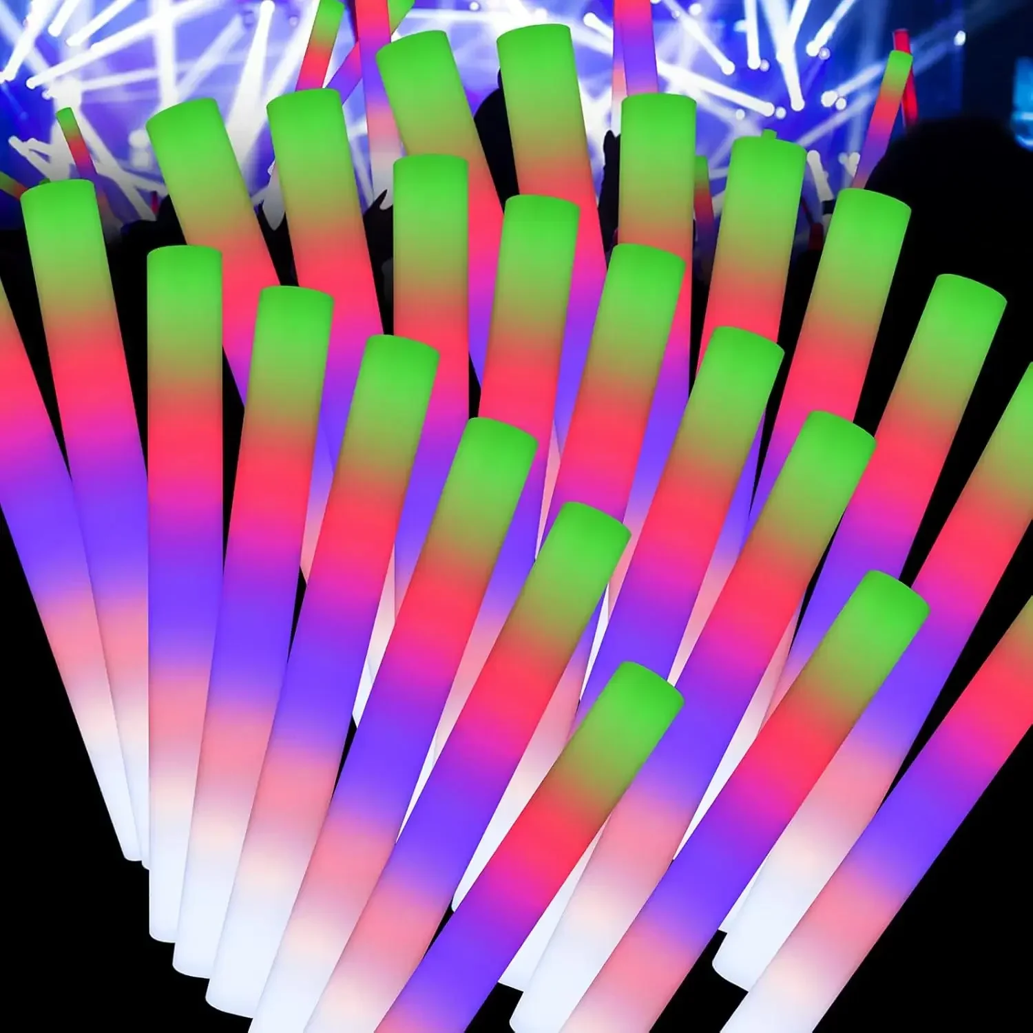 50PCS Led Foam Glow Sticks Chr - Flashing Led Foam Sticks Party ulasan dan harga