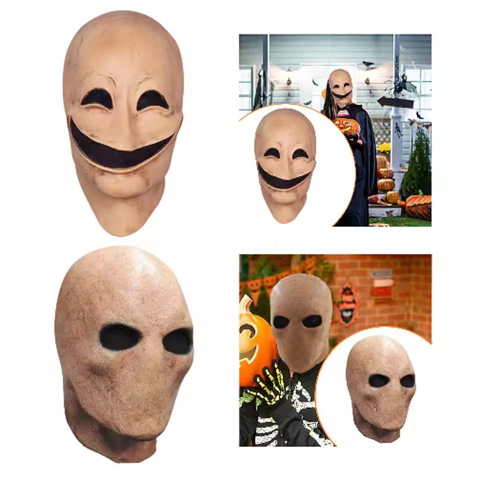 Faceless&Smile Man Halloween S - Latex Alien Mask Realistic ulasan dan harga