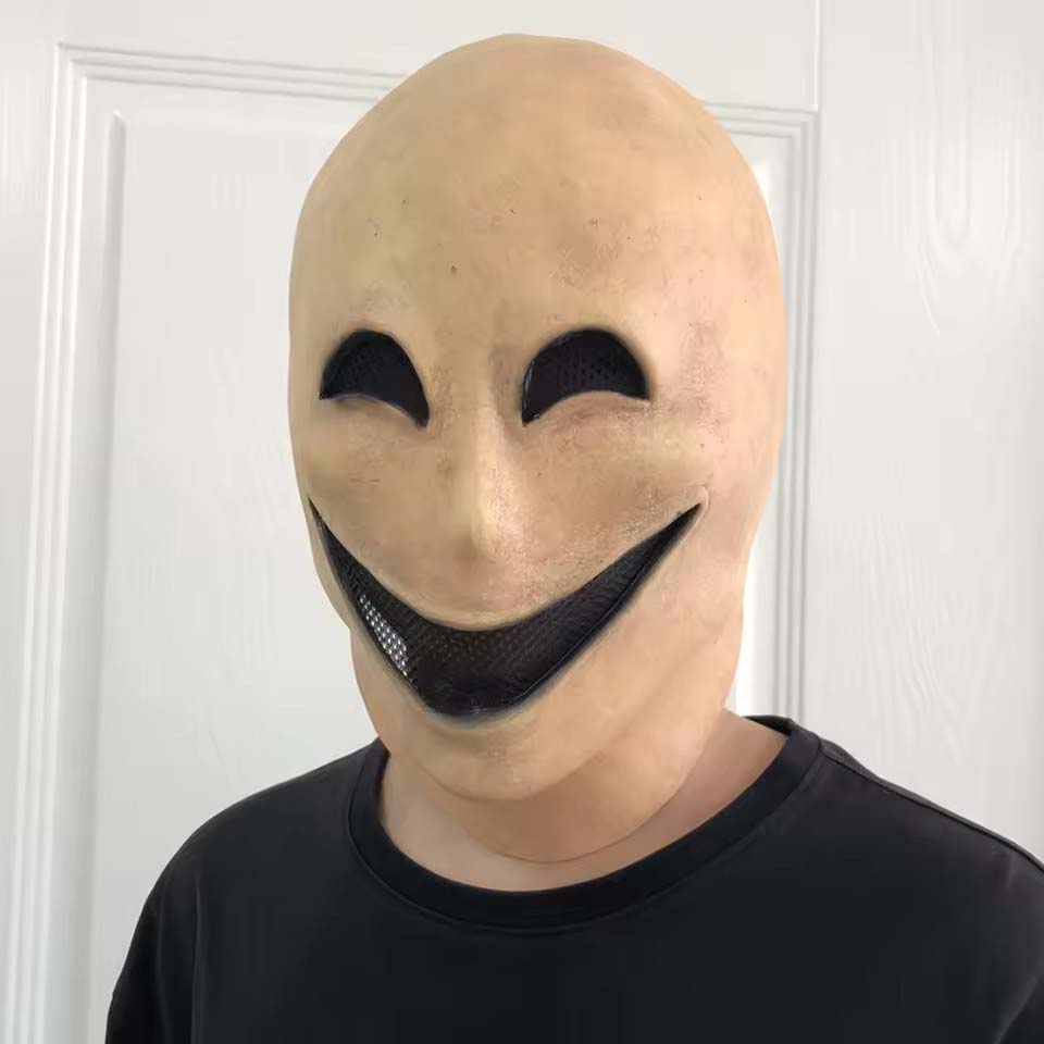 Faceless&Smile Man Halloween S - Latex Alien Mask Realistic ulasan dan harga