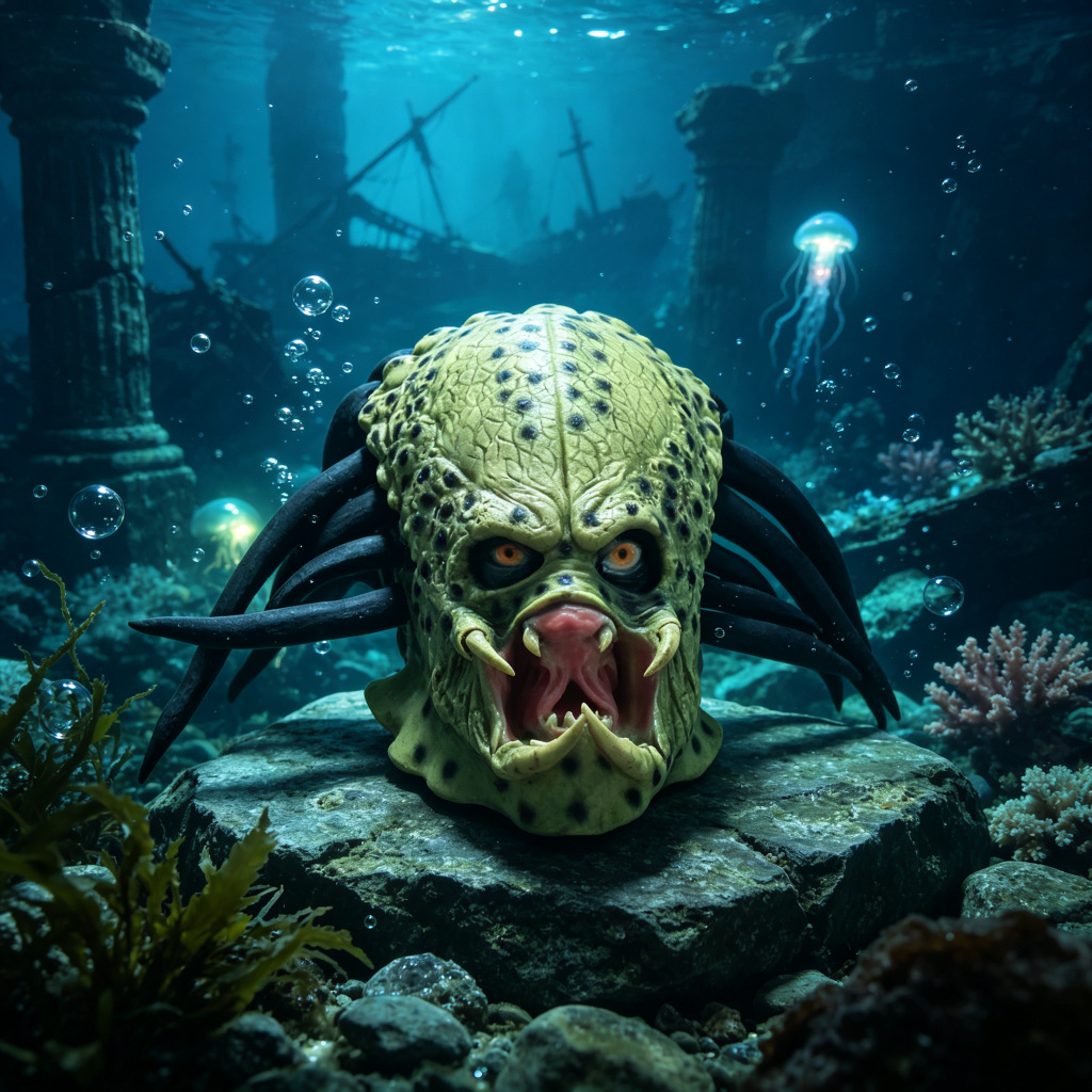 Realistic Predator Full Head M - Latex Alien Mask Realistic ulasan dan harga