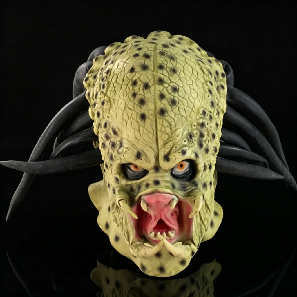 Realistic Predator Full Head M - Latex Alien Mask Realistic ulasan dan harga