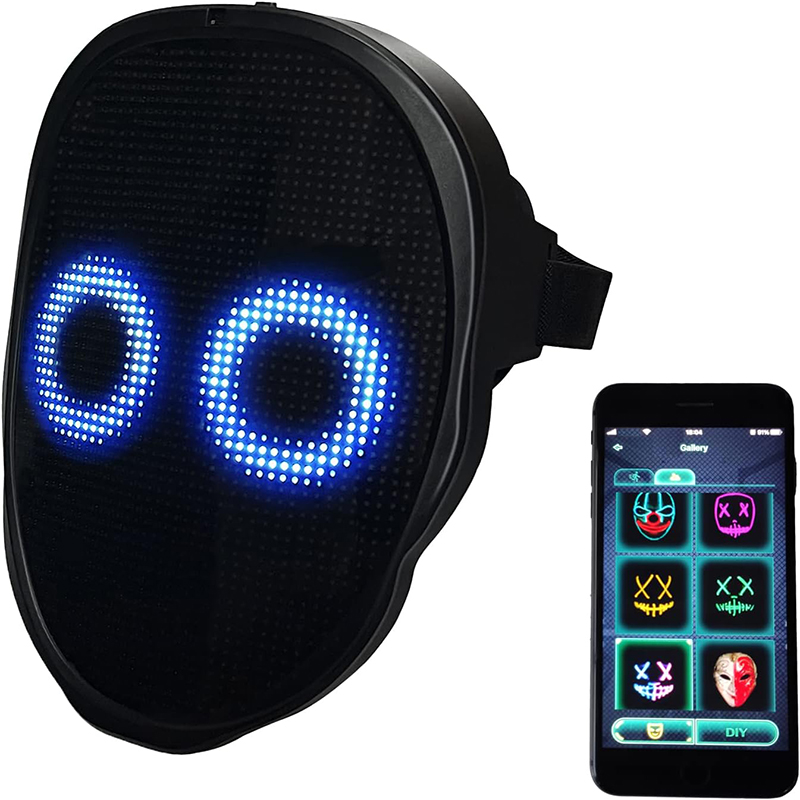 Party LED Light up Mask Gestur - Led Purge Mask Halloween ulasan dan harga