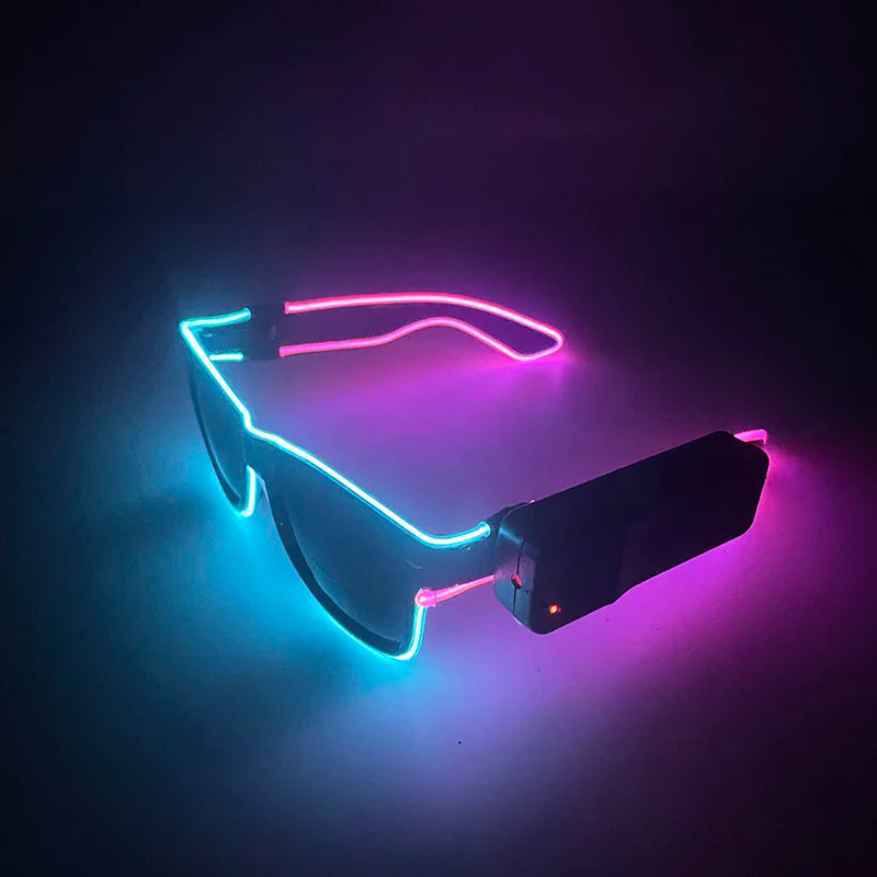 New Cool Wireless Glowing LED  - Glow In The Dark Party Glasses ulasan dan harga