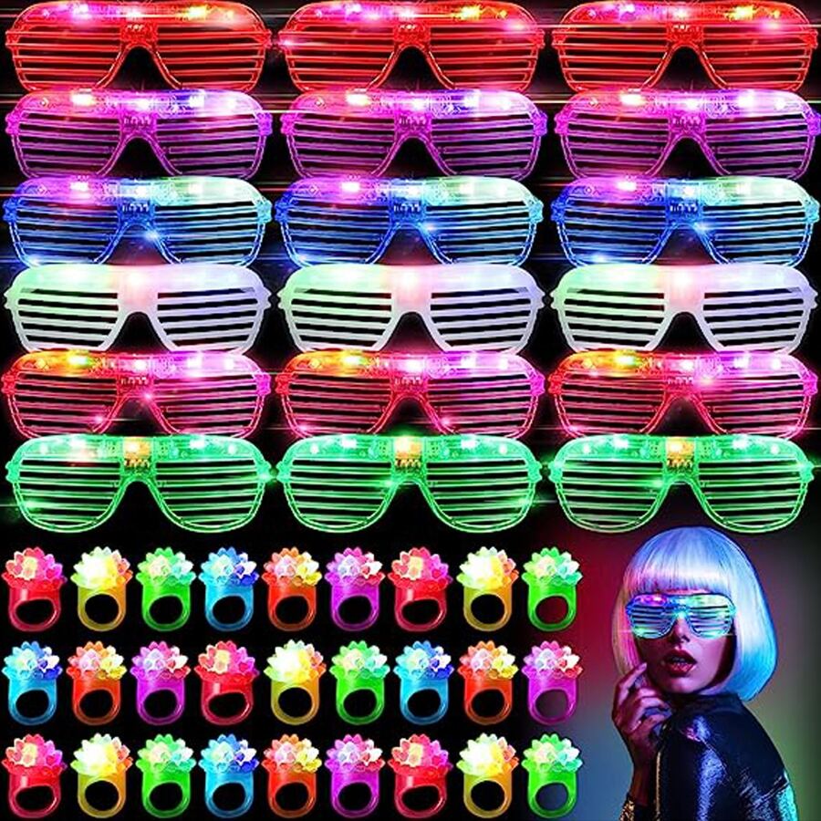 10-50PCS LED Glasses Light Up  - Glow In The Dark Party Glasses ulasan dan harga