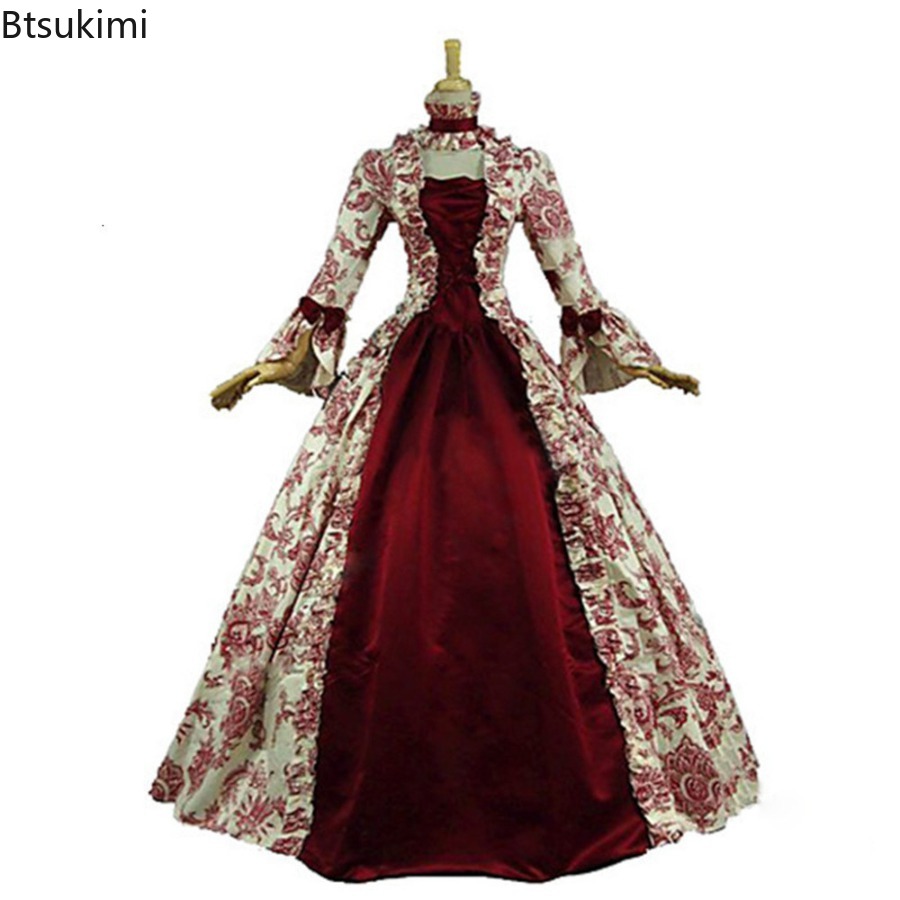 New Medieval Flare Sleeve Dres - Medieval Renaissance Dress Women ulasan dan harga