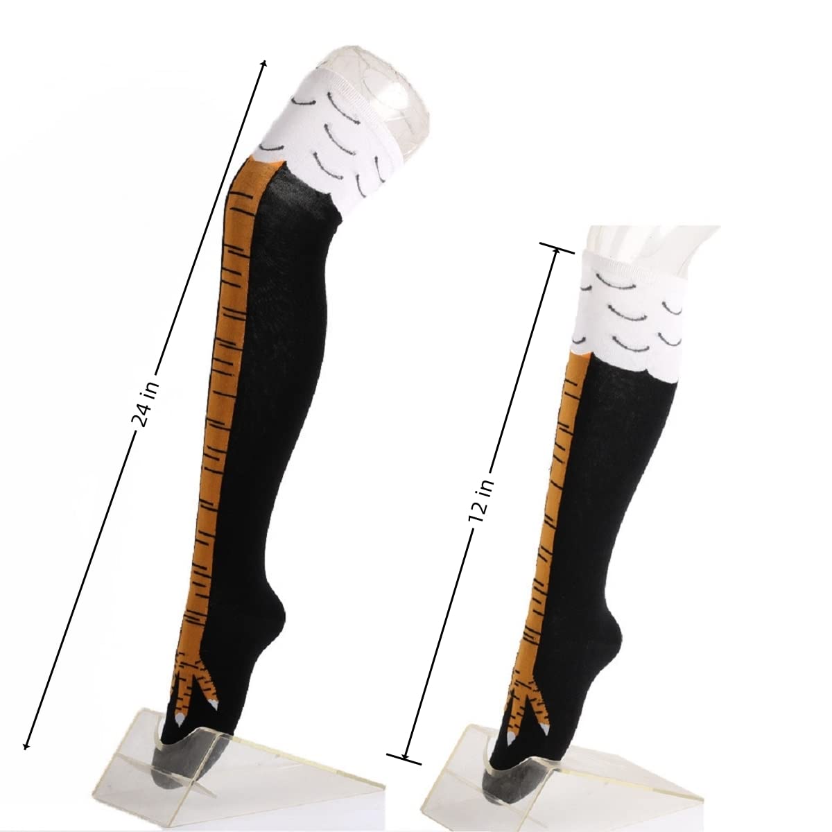 1/2pairs Chicken Feet Print Th - Funny Chicken Leg Socks ulasan dan harga