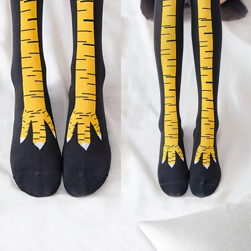 1/2/5/10 Pairs Women Knee High - Funny Chicken Leg Socks ulasan dan harga
