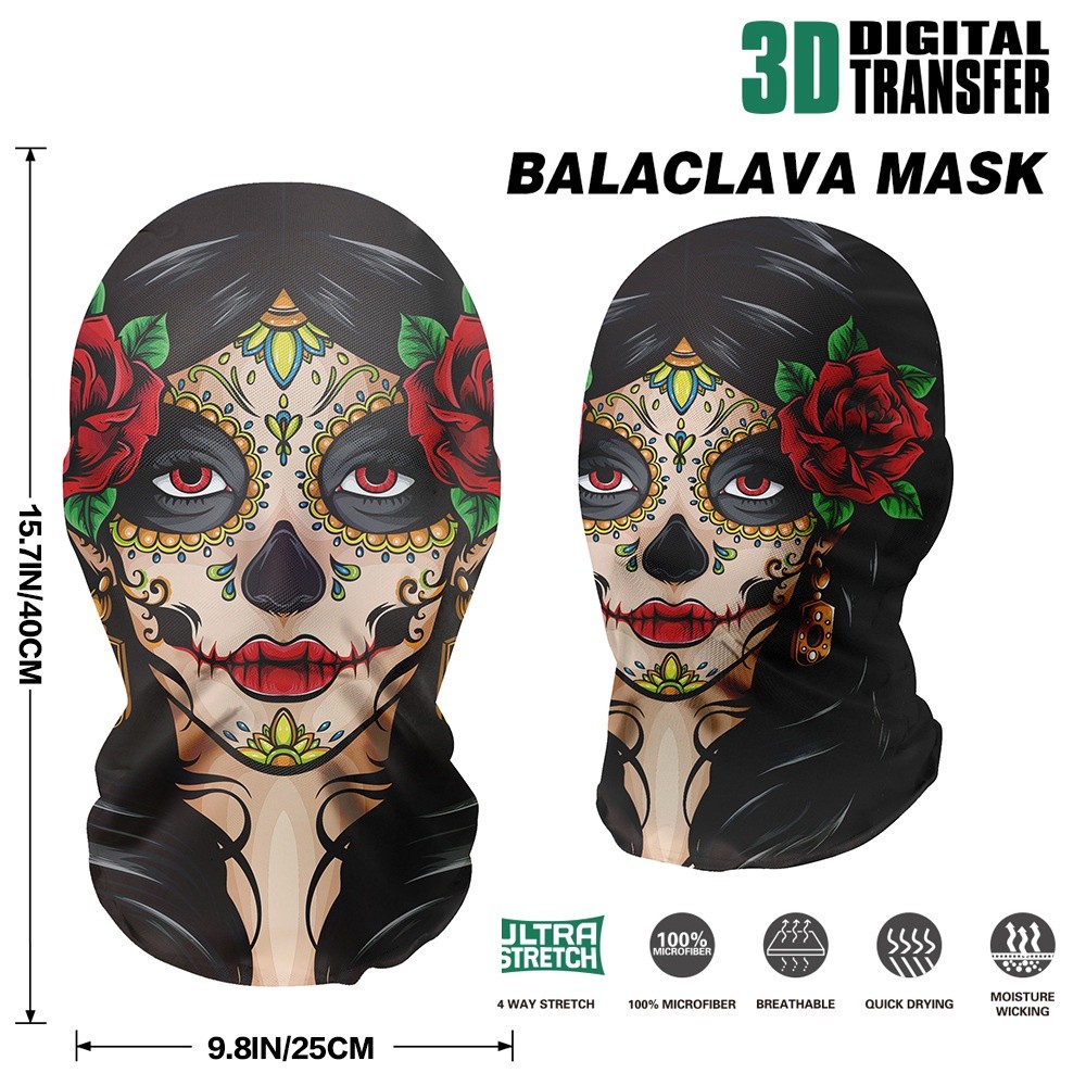 Skeleton Full Face Fashion Hea - Led Purge Mask Halloween ulasan dan harga