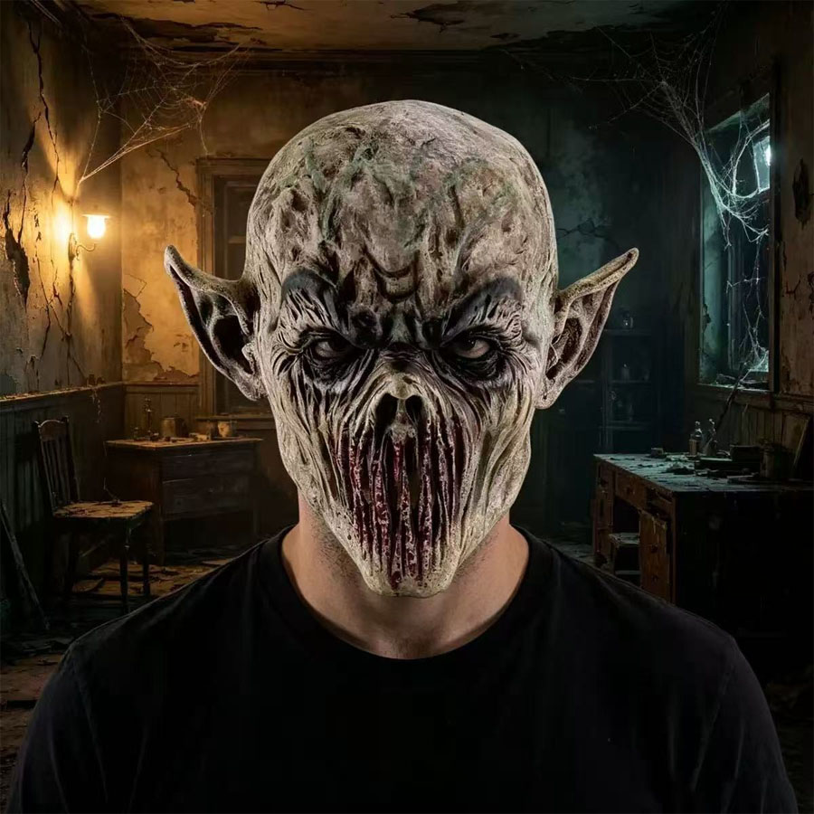 Halloween Scary Monster Mask R - Latex Alien Mask Realistic ulasan dan harga