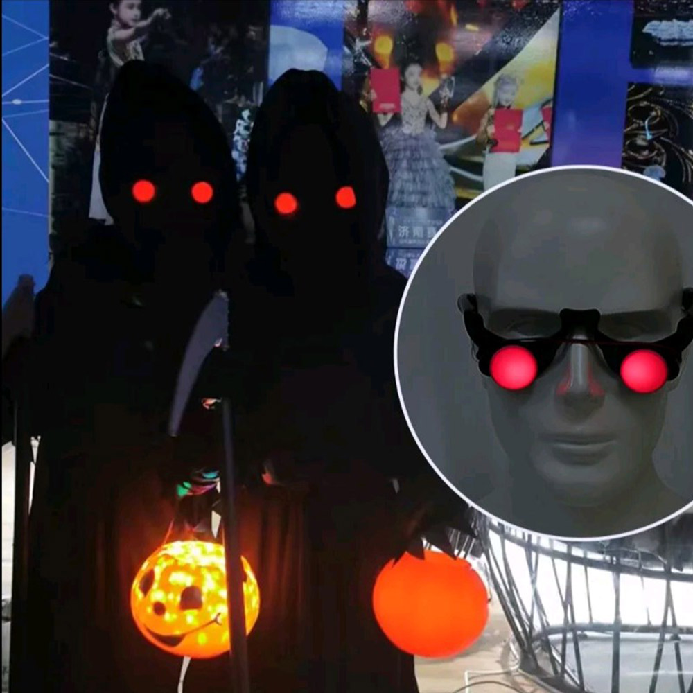 Halloween Horror Red Eye Glass - Glow In The Dark Party Glasses ulasan dan harga