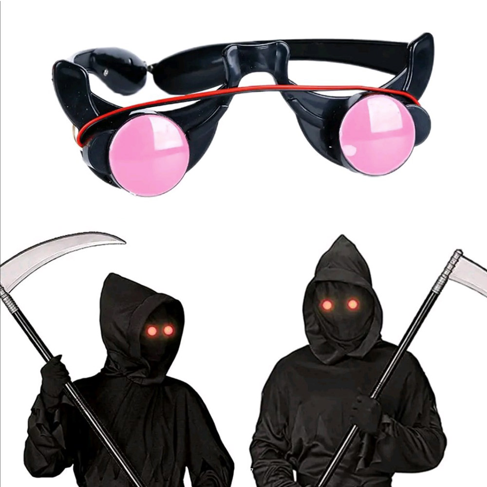 Halloween Horror Red Eye Glass - Glow In The Dark Party Glasses ulasan dan harga