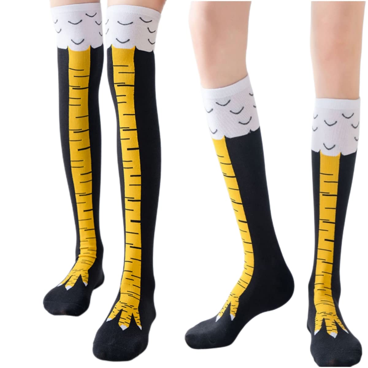 1/2/5 Pairs Women Knee High So - Funny Chicken Leg Socks ulasan dan harga