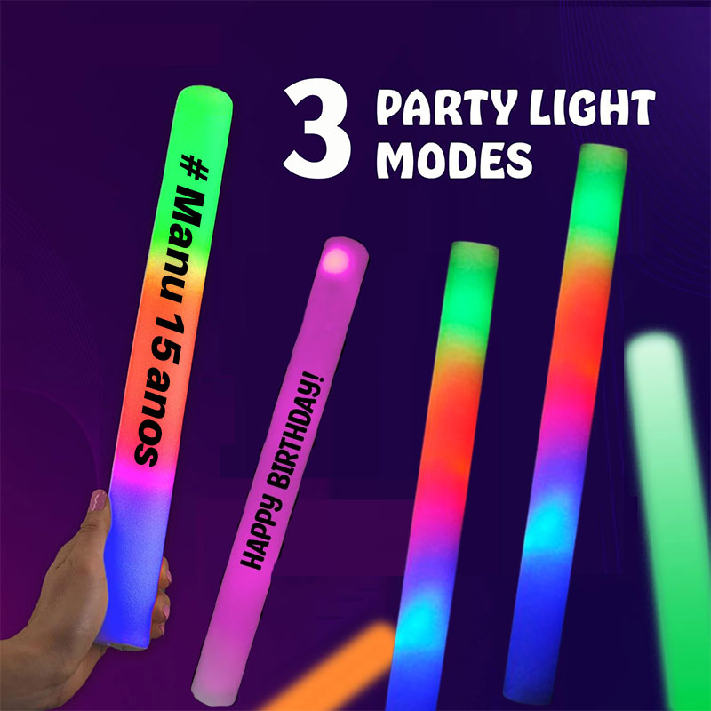 30 LED luminous foam sticks pe - Flashing Led Foam Sticks Party ulasan dan harga