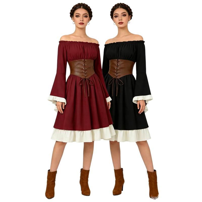 Medieval Renaissance Midi Dres - Costumes ulasan dan harga