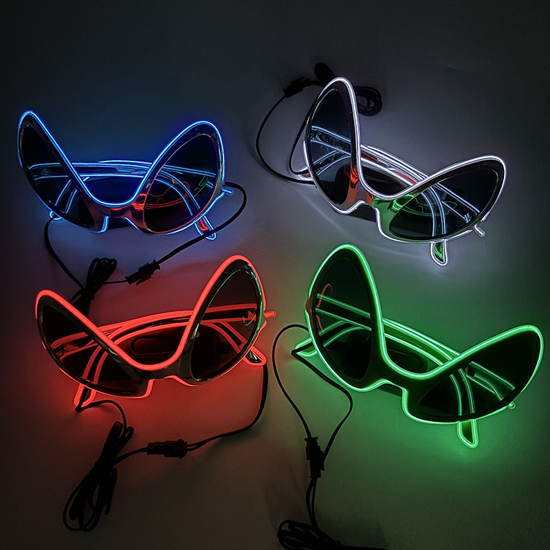 Cool Light Up LED Alien Glasse - Glow In The Dark Party Glasses ulasan dan harga