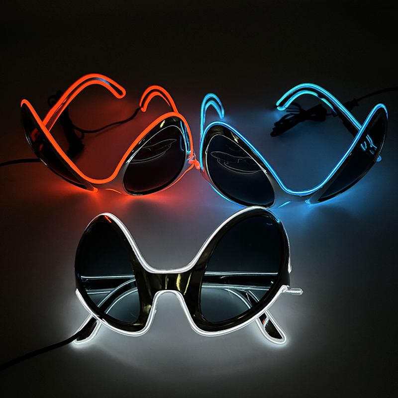 Cool Light Up LED Alien Glasse - Glow In The Dark Party Glasses ulasan dan harga