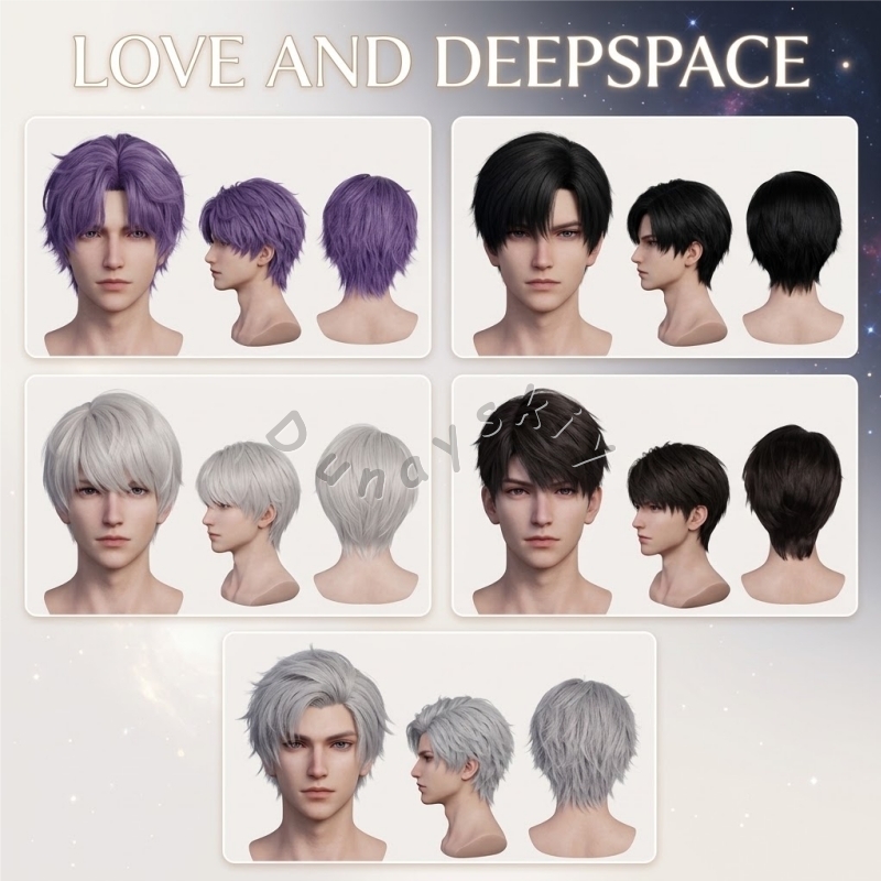 Love And Deepspace Cos Wig ​​X - Anime Cosplay Wig Heat Resistant ulasan dan harga