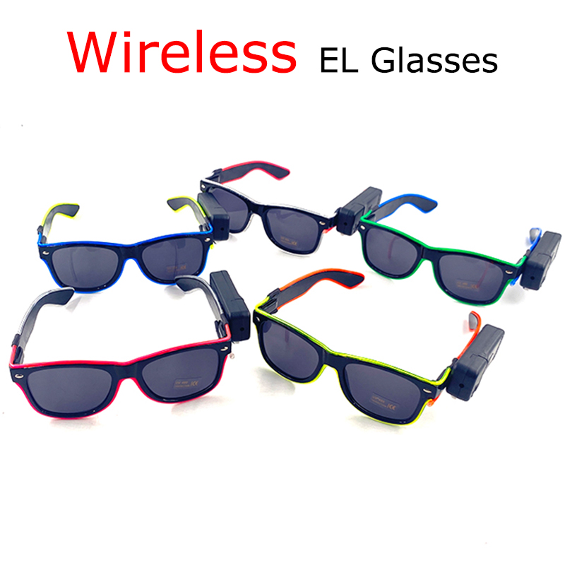 Wireless Cool LED Sunglasses f - Glow In The Dark Party Glasses ulasan dan harga