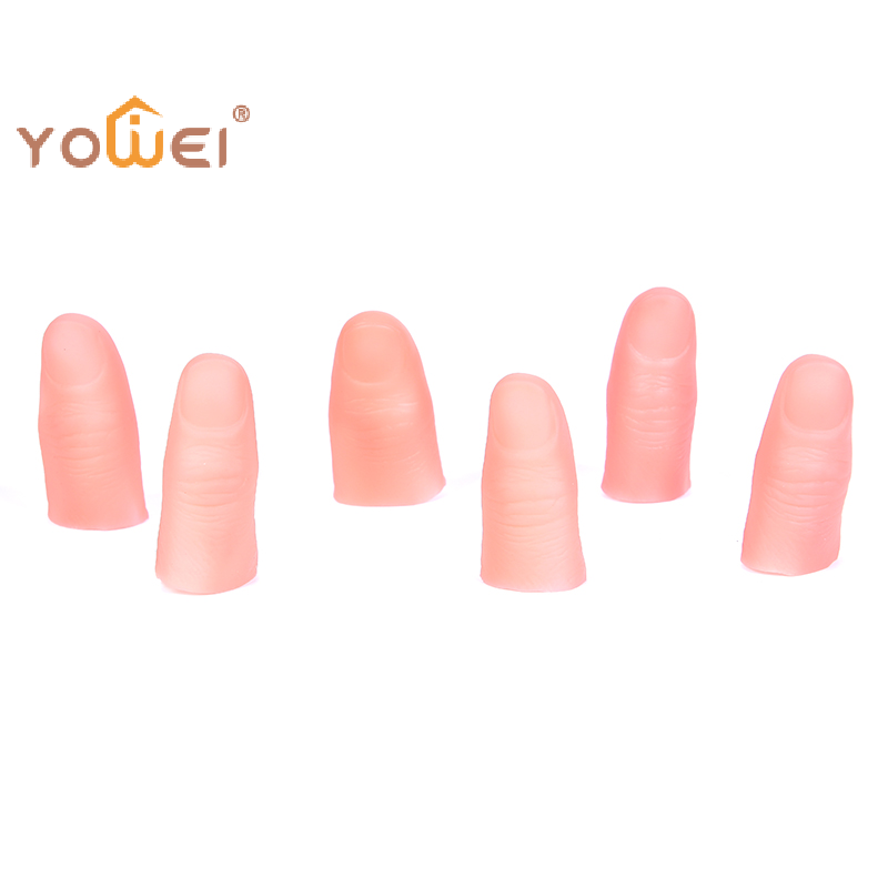Latest3Pcs/set Fake Soft Thumb - Thumb Tip Magic Trick Set ulasan dan harga
