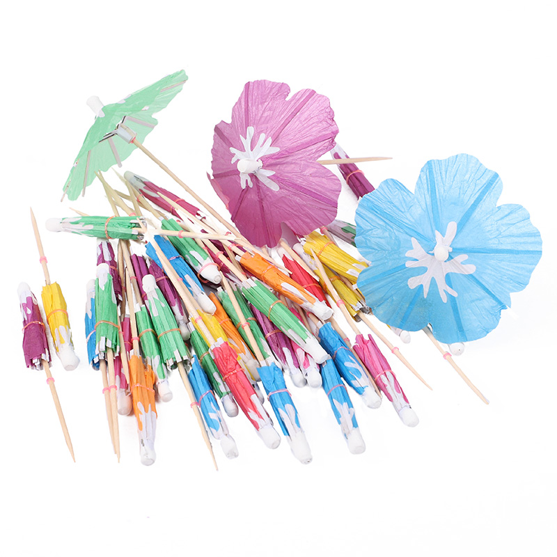 30/50pcs Umbrella Cocktail Pic - Glow In The Dark Party Glasses ulasan dan harga